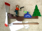 New Handcrafted Fisherman Whirligig Wind Spinner Fence Patio Deck Yard D  cor