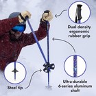 New Glory Ski Poles Adult Ultra Durable Downhill Mountain Free Style Aluminum