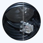 25 Ft Telephone Modular Phone Line Cord Black Rj11 Extension 6p4c Wire Cable E52