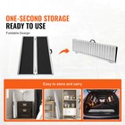 Folding Wheelchair Ramp Portable Aluminum Threshold Ramp 4 Ft 800 Lbs