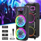 9000w Portable Sub Woofer Bluetooth Speaker Heavy Bass Sound System Party Aux Fm