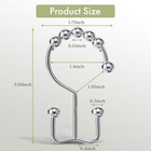 Shower Curtain Hooks Rings  Rust-resistant Stainless Steel  Set Of 12