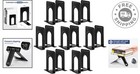 Stable Anti-slip Metal Bookends Set - 14 Pairs For Home   Office Organization