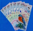 Bermuda  2 2024 P-w63 Polymer Circulated Note - Prefix A 1 Bluebird