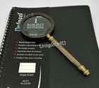 Vintage Antique Henry Hughes London Brass Marine Handheld Magnifying Glass Astro