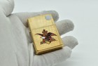 Zippo - Anheuser-busch Lighter  New  May 2000  Gold brass  Beer