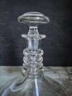 Vintage Mid-century Clear Glass Large Yacht  Boat Decanter Wine Bottle