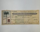 1950 Dominican Republic Trujillo Era Check   Receipt     Partido Dominicano