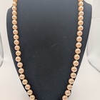 Vintage Hand-knotted Graduated Cultured Pearl Necklace 14k Gold Filigree Clasp