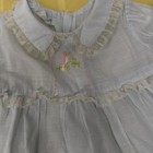 Vintage Kate Greenaway Frock Baby Dress Blue Cotton Lace