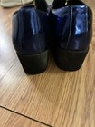 Men s Blue Leather Oxford Dress Shoes Pointed Toe Zip W  Zipper Accents 11