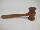 Vintage Wooden Judge Auction Gavel Mallet 9 5  