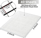 36000 Pieces Mirror Mosaic Tiles  5 X 5 Mm Self Adhesive Mirror