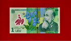Romania 1 Leu 2005   2017 Unc Polymer Banknote  pick-117k  - Bnr - Nicolae Iorga