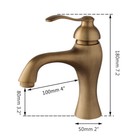 Bathroom Basin Sink Mixer Faucet Antique Brass Single Handle hole Deck Mount Tap