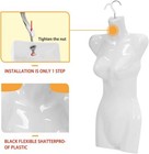 4pcs Female Mannequin Torso Dress Form Sewing Manikin 27 Inch W metal Hook White