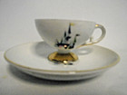 Vintage Walt Disney Productions Disneyland  Cup   Saucer W Tinkerbell    Castle