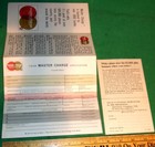 Vintage Master Charge Credit Card Application 1970 s West Side Bank Scranton  Pa
