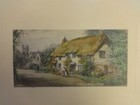 Antique Cornwall Art Prints Poughill Village Bude Lithograph C Russell Interiors