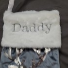 Personalized Stocking Christmas Daddy  Sequin Deer  Custom  New Free Ship