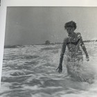 Vintage 1940s Snapshot Photo Woman Splashing Camera Glamour Snapshot - Z1