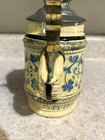 Vintage German Lidded Beer Stein With Pewter Hinged Lid