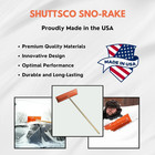 Snow Rake snow Broom With Pole - 48    Pole With 18  Head  - Auto Dealer Quality