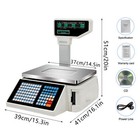Commercial Digital Price Computing Scale 66lbs With Label Barcode Printer