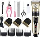 Dog Cat Pet Grooming Kit Rechargeable Cordless Electric Hair Clipper Trimmer Set