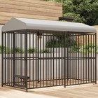 8  4  6ft Large Outdoor Dog Kennel With Waterproof Cover  Dog House W feeding Door