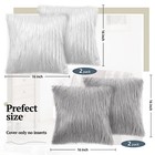 4 Pack Faux Fur Throw Pillow Covers Square Cushion Cover Fuzzy Pillow Case So   