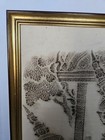 Vtg Golden Thai Temple Rubbing Rice Paper Art Framed 17 5  X 21 75 