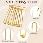 Extra Large Safety Pins Heavy Duty  5 In Gold Big Safety Pins  10 Pcs Giant     
