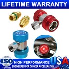 A c Refrigerant Quick Coupler Connector Adapters High low Manifold Ac Gauge Set