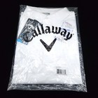 New  Callaway Golf Polo Shirt -l- White Stripe Lisle Poly Performance Stretch