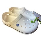 Crocs Crocband    Clog White Black Unisex Sz 8  women   Sz 6  men 