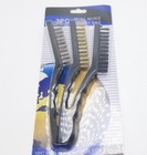 Grip 3pc 9  Wire Brushes Nylon Brass Stainless Steel Detailing Brush Set 27222