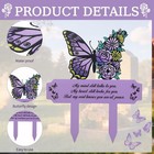 Memorial Grave Markers For Parents   Butterfly Metal Cemetery Decorations