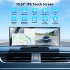10 26in Dash Cam 4k Touch Screen Car Stereo Portable Apple Carplay Android Auto