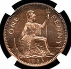 Great Britain  1953 Elizabeth Ii Coronation Proof Penny  Ngc Pf65 Rd