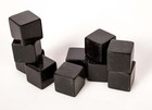 Catalin Black  10 Cubes 11mm Square By Bakelite Vintage 24grams