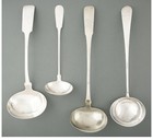 A121 A Group Of Four American Coin Silver Ladles  Late 18th-early 19th Century