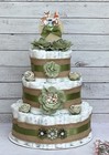 3 Tier Woodland Diaper Cake Baby Shower Boy
