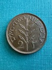 1927 Palestine 2 Mils   British Mandate   Israel   Bronze Coin   Aunc