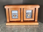 Double Cherry Hardwood Display For A Certified P c g s  Slabbed Coin