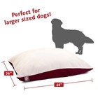 Rectangular Pillow Dog Bed Machine Washable Burgundy Large 36  X 48  X 8 