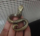 Vintage Style Solid Brass Copper Snake Figurine Statue For Garden And Home Decor