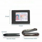 Rfid Men s Leather Slim Bifold Money Clip Wallet Front Pocket Credit Card Holder