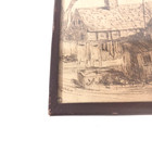 Original Antique Pen Ink Drawing Homestead Farm Cabin Chicken Coop Heberich 1919