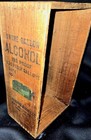 1922 Prohibition Era Wood Ad Box Only Us Industrial Alcohol For Non-beverage Use